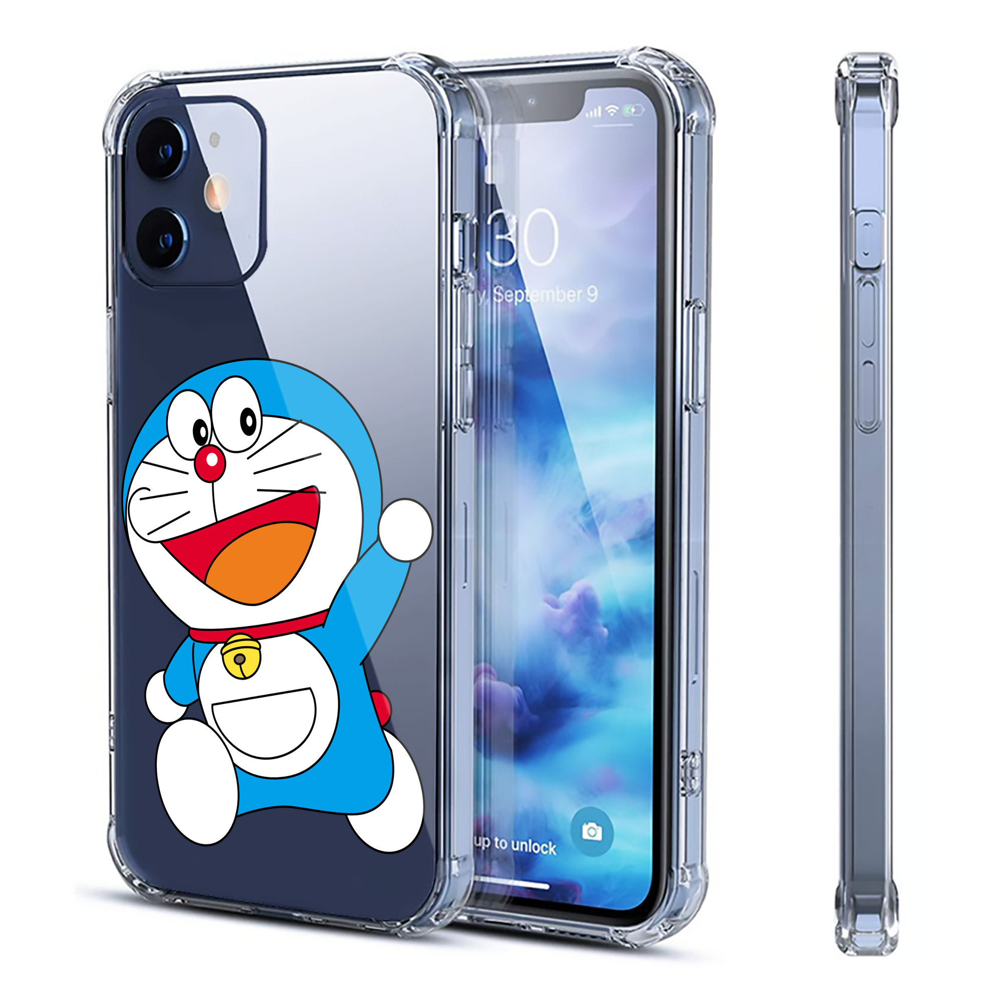 （画像用） ドラえもん Doraemon 【iPhone 12シリーズ対応】透明スマホケース（クリアソフトケース）